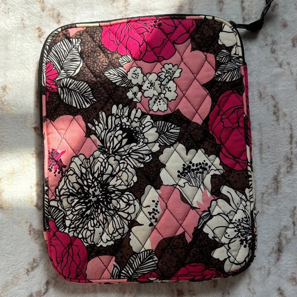 Vera Bradley Floral Tablet Sleeve - Pink and Brown